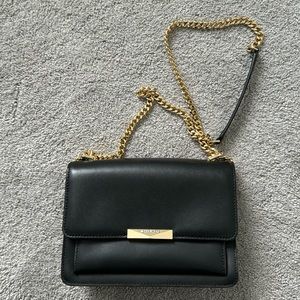 Michael Kors Black Handbag with gold accents
